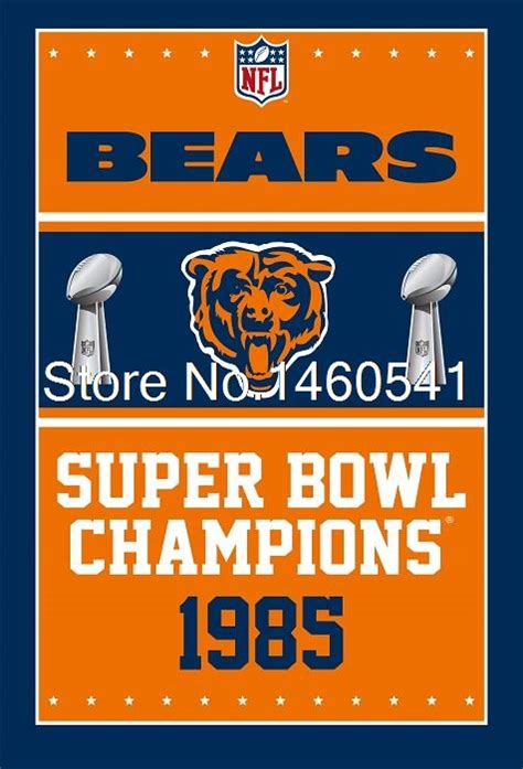 Chicago Bears Super Bowl Champions Flag 3ft X 5ft Polyester Nfl Banner