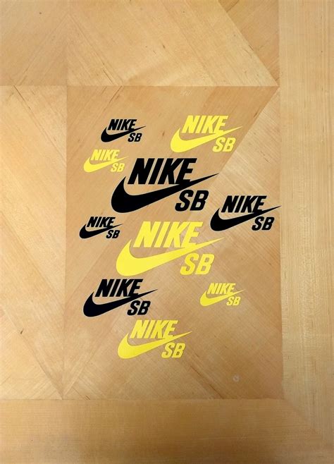 Nike Sb Logo 6 6 Pack Yellow And Black Vinyl Decals Etsy