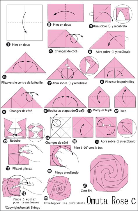 Easy Origami Rose Step By Step Instructions