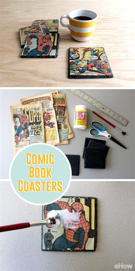 How To Decoupage Vintage Comic Books Onto Slate Coasters Ehow Geek