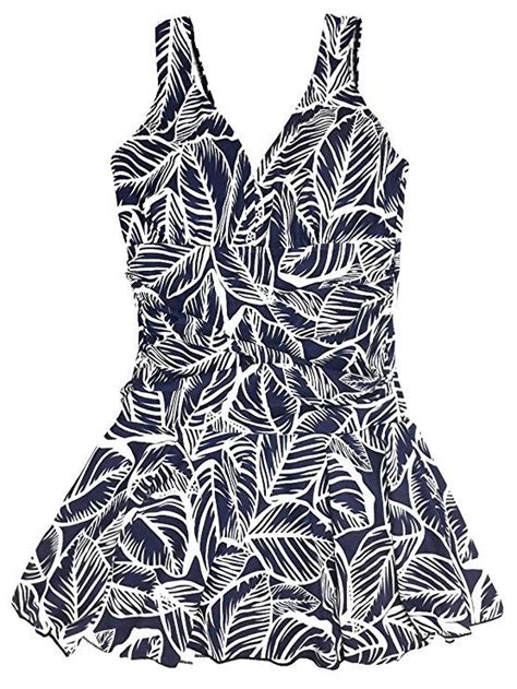 Miyang Womens Plus Size Flower Printing Shaping Body One Piece Swim Dresses Swimsuit Swim