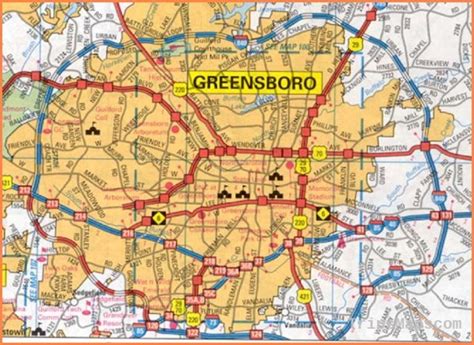 Greensboro Map Travel Map