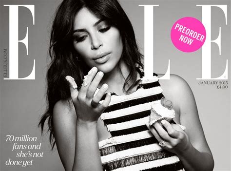 Kim Kardashian Covered Elle Uk Magazine 10 Instagram Pictures You