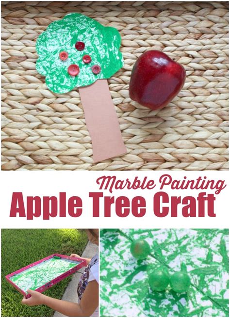 Apple Tree Craft Kids Can Make By Marble Painting