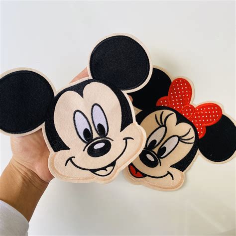 Mickey Patch Minnie Mouse Patch Disney Iron On Patch Etsy Uk