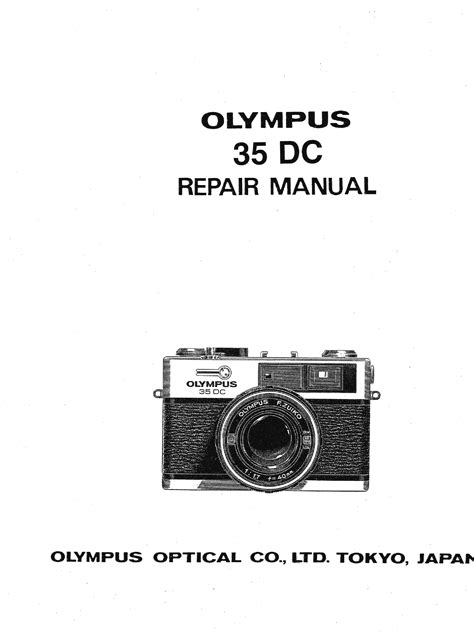Olympus 35ec 2 Exploded Parts Diagram Service Manual Download