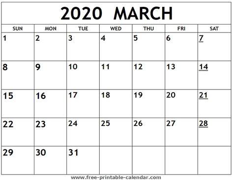 Free Fill In Printable Calendar Calendar Printables Free Blank