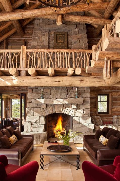 47 Extremely Cozy And Rustic Cabin Style Living Rooms