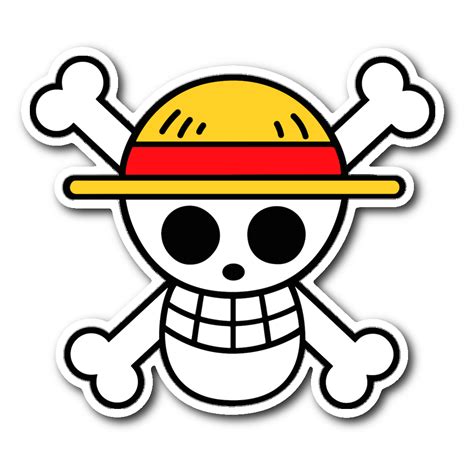 One Piece Straw Hat Pirates Luffy Symbol Sticker Anime Stickers