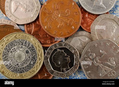 A Lot Of British Coins Of Different Denominations Stock Photo Alamy