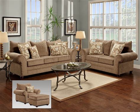 These comfortable sofas & couches will complete your living room decor. Beige Fabric Traditional Sofa & Loveseat Set w/Options