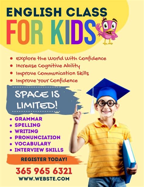 Kids English Course Flyer