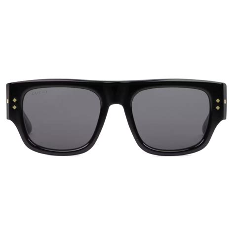 gucci square frame sunglasses black grey gucci eyewear avvenice