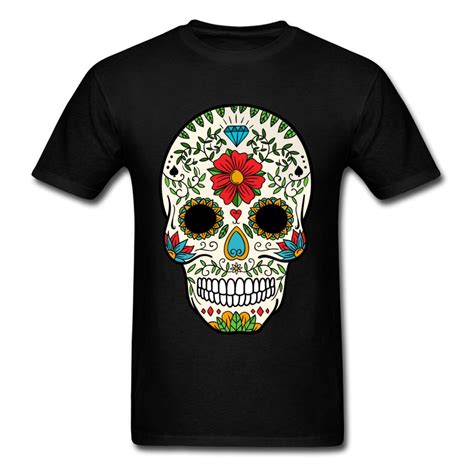 Buy Mexican Skull 100 Cotton T Shirt For Men Short