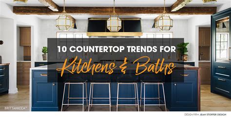 The kitchen backsplash ranges from elaborate to simple and understated. 10 Countertop Trends for Kitchens and Bathrooms in 2019