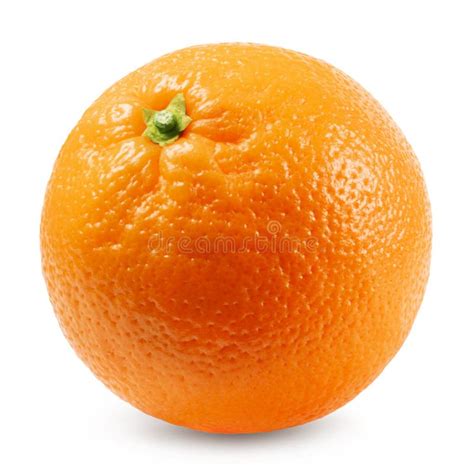 Orange Isolated Ripe Orange On A White Background Fresh Fruits Stock