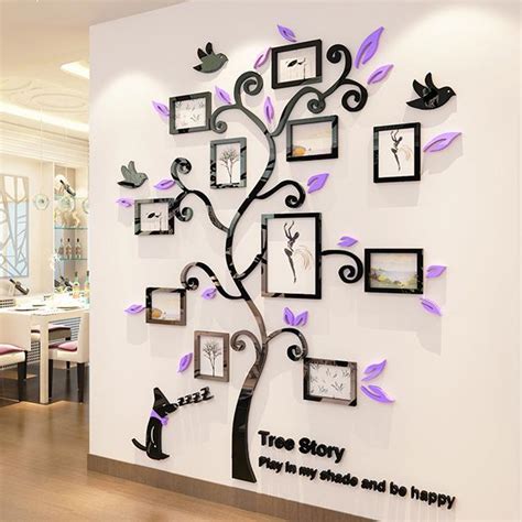 Photo 3d Tree Acrylic Three Dimensional Wall Stickers Living Room Wall