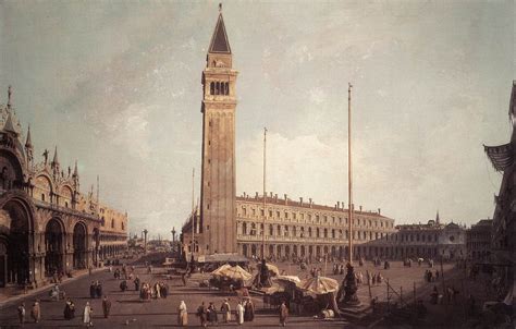 Piazza San Marco Looking South West Canaletto Encyclopedia Of Visual Arts