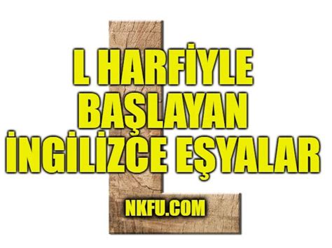 L Harfi İle Başlayan İngilizce Eşyalar İsimleri Türkçe Karşılıkları