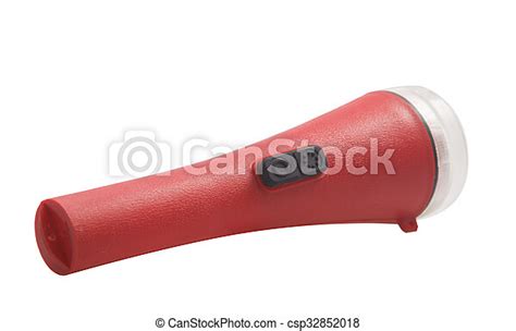 Red Torch Light On White Background Canstock