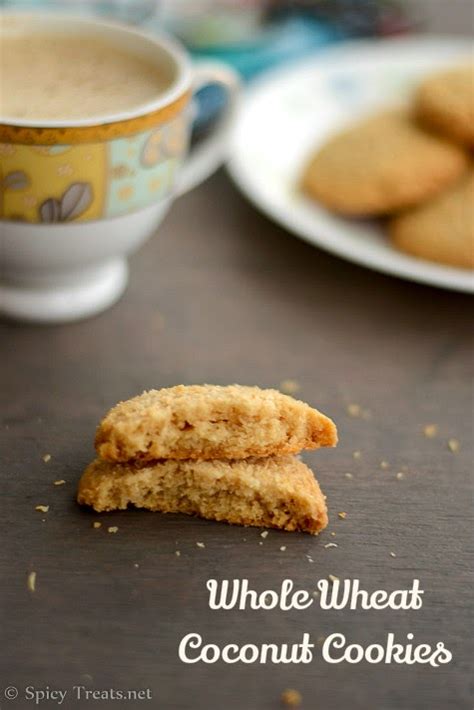 Spicy Treats Whole Wheat Coconut Cookies Eggless Wheat Coconut
