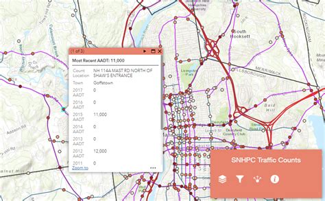 Traffic Count Web Map Snhpc