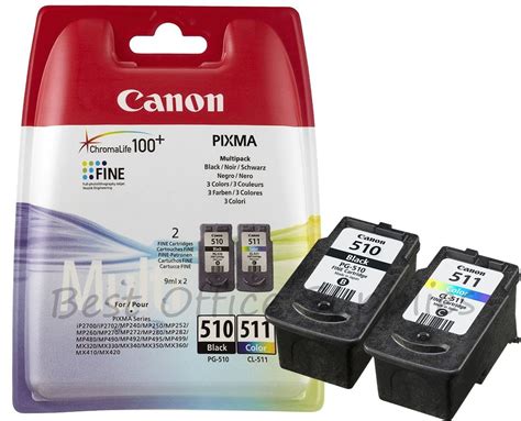 Canon Pg 510 Cl 511 Original Black And Tri Colour Ink Cartridges 2970b010 Pg 510 Cl 511