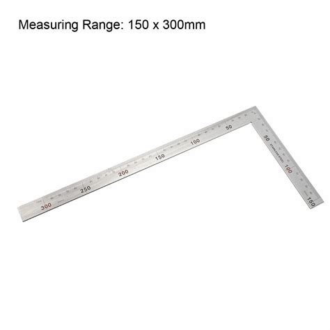 L Square 150x300mm Stainless Steel 90 Degree L Square Ruler Dual Angle