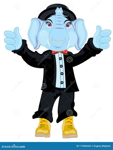 Animal Elephant In Suit Stock Vector Illustration Of Insulated 117845445