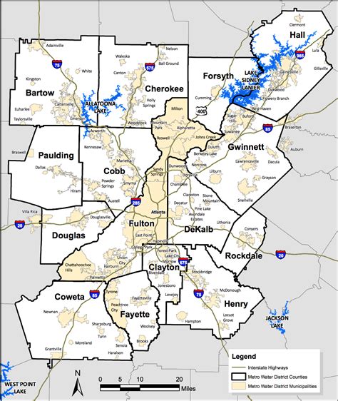 Atlanta Map Counties Zip Code Map