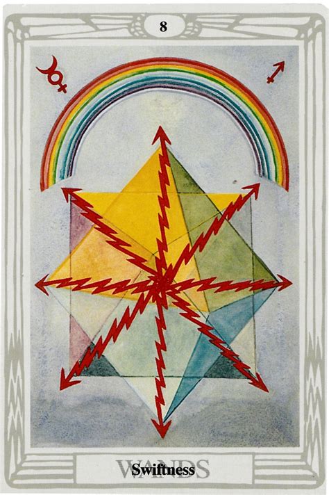 Eight Of Wands Thoth Tarot Card Tutorial Esoteric Meanings