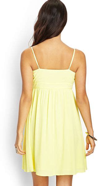 Forever 21 Woven Cami Dress In Yellow Lyst