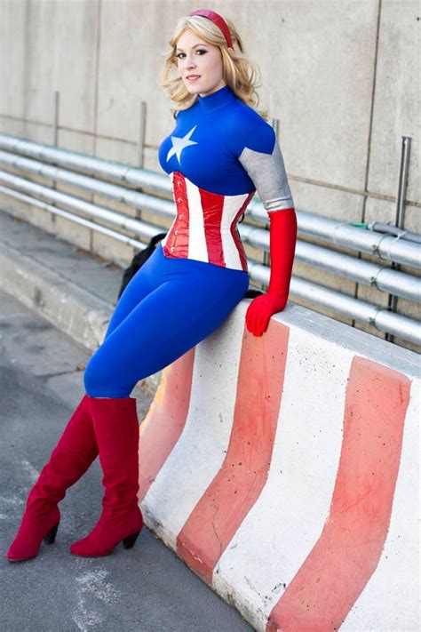 female captain america cosplay myconfinedspace
