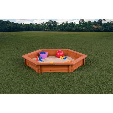 Creative Cedar Designs Hexagonal Sand Box Ma7118 Sandbox Toys Kids