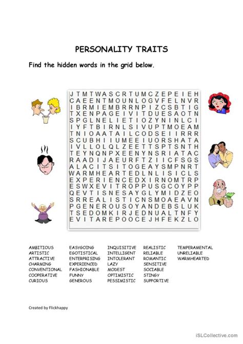 Personality Traits Wordsearch English Esl Worksheets Pdf And Doc