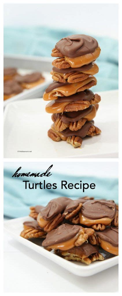 The softness of the caramels is mainly a result of the cream. HOMEMADE TURTLES RECIPE | Recipe | Candy recipes homemade ...