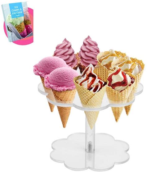I'm excited to share this diy ice cream stand i painted and decorated for my sister's wedding. Ice Cream Cone Holder Stand with 8 Holes Capacity, Clear ...