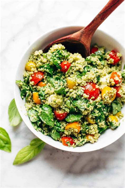 Green Goddess Quinoa Summer Salad Recipe Pinch Of Yum