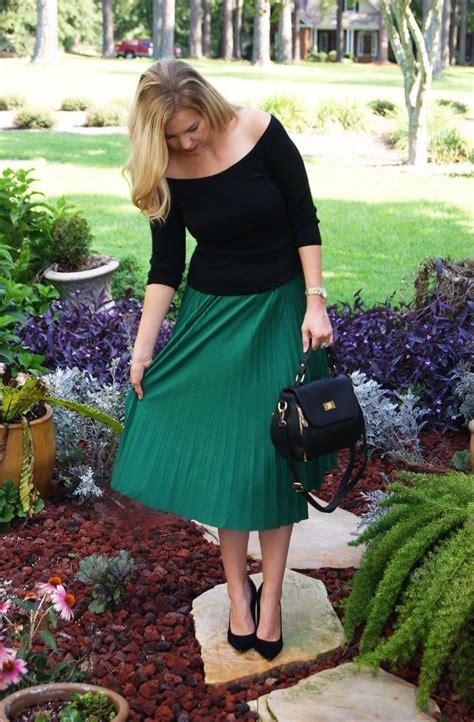 Virtuous Christian Ladies In Pleats — Her Nice Green Pleated Skirt Green Pleated Skirt Green