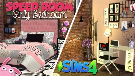 Speed Room Con Cc Girly Bedroom Los Sims 4 Youtube