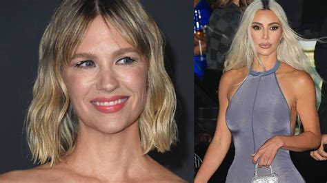 January Jones likens herself to Kim Kardashian in revealing side-by
