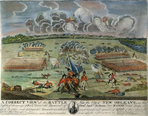 Battle Of New Orleans 1815 Na Correct View Of The Battle Near The City