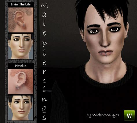 The Sims Resource Male Piercings Set