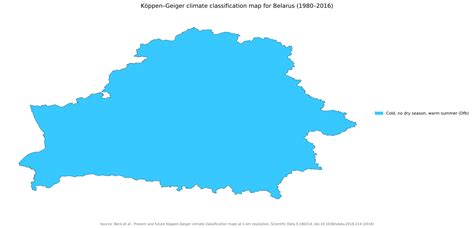 Köppengeiger Climate Classification Map For Belarus 1980 2016