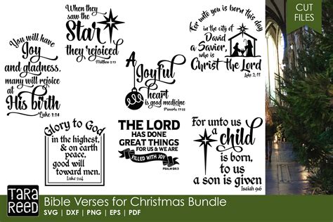 Bible Verses for Christmas - Christmas SVG Files for Crafts
