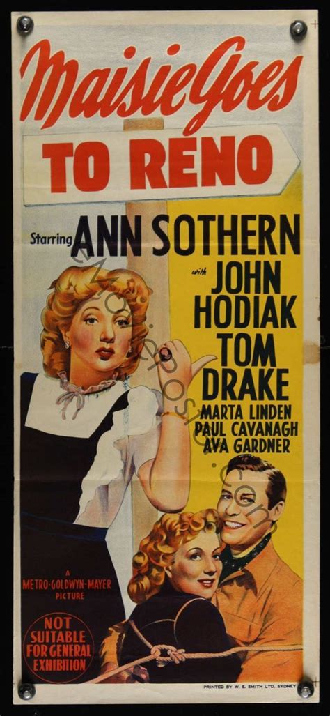 Maisie Goes To Reno 1944 Stars Ann Sothern John Hodiak Tom Drake