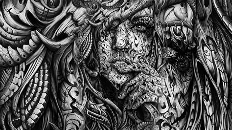 Wallpaper Face Drawing Digital Art Women Hands Abstract 3d