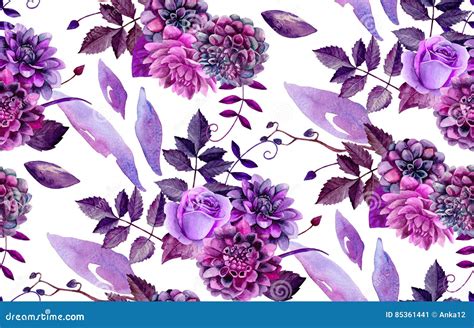 Floral Pattern Purple Stock Illustrations Floral Pattern Purple Stock Illustrations