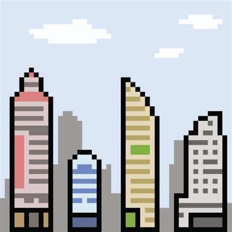 Pixelated City Illustrations Royalty Free Vector Graphics And Clip Art