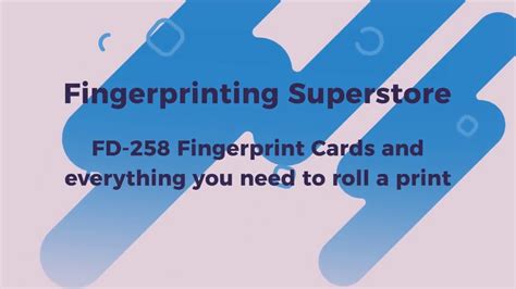 Some places will enter the information into their computer and then print it on the card, others will want you to hand write the information. FD-258 Fingerprint card superstore - YouTube